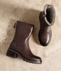 Femme Mellow Yellow Boots, Bottines-Boots fourrées choco Tomette