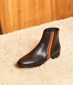 Femme Mellow Yellow Boots, Bottines-Boots lignes bicolores Jean