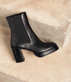 Femme Mellow Yellow Boots, Bottines-Boots noir talon Beverly