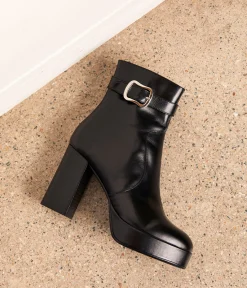 Femme Mellow Yellow Boots, Bottines-Boots noires talon Aventine