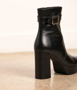 Femme Mellow Yellow Boots, Bottines-Boots noires talon Aventine