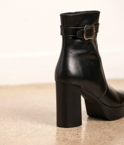 Femme Mellow Yellow Boots, Bottines-Boots noires talon Aventine