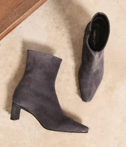 Femme Mellow Yellow Boots, Bottines-Boots velours ardoise Troy