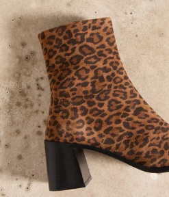 Femme Mellow Yellow Boots, Bottines-Boots velours léopard Hulsa