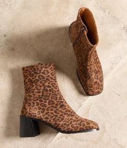 Femme Mellow Yellow Boots, Bottines-Boots velours léopard Hulsa