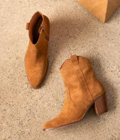 Femme Mellow Yellow Boots, Bottines-Boots western camel Doriane