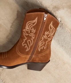 Femme Mellow Yellow Boots, Bottines-Boots Western velours Rio