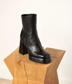 Femme Mellow Yellow Boots, Bottines-Boots zippées noires Athea