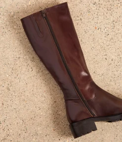 Femme Mellow Yellow Bottes-Bottes cuir choco Léandro