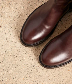 Femme Mellow Yellow Bottes-Bottes cuir choco Léandro