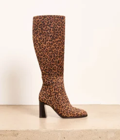 Femme Mellow Yellow Bottes-Bottes velours léopard Avaline