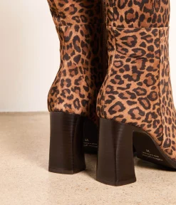 Femme Mellow Yellow Bottes-Bottes velours léopard Avaline