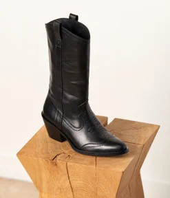 Femme Mellow Yellow Bottes-Bottes western noires Canelle