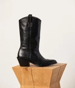 Femme Mellow Yellow Bottes-Bottes western noires Canelle