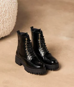 Femme Mellow Yellow Boots, Bottines-Bottines crantées vernies Alexandrine