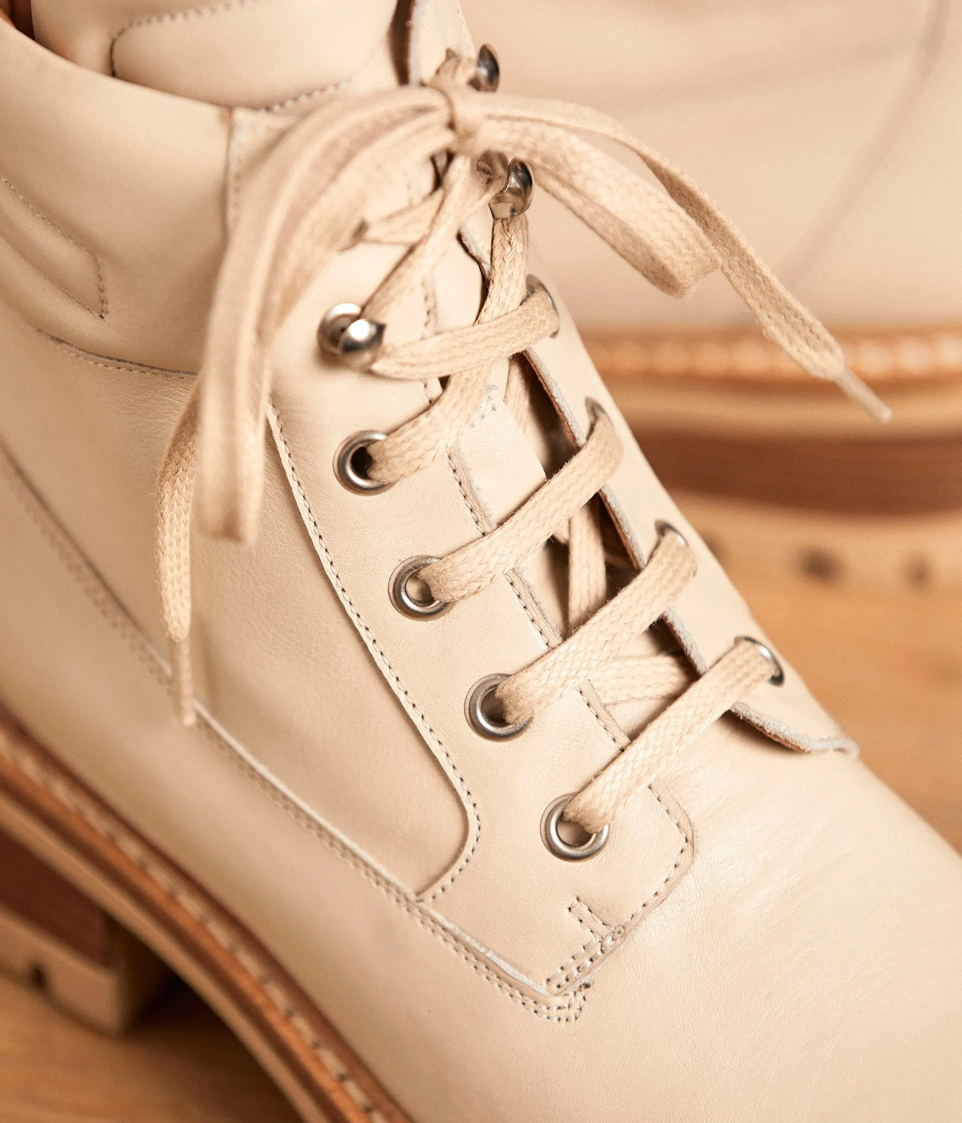 Femme Mellow Yellow Boots, Bottines-Bottines cuir écru Amethys