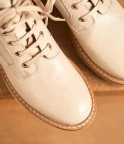 Femme Mellow Yellow Boots, Bottines-Bottines cuir écru Amethys