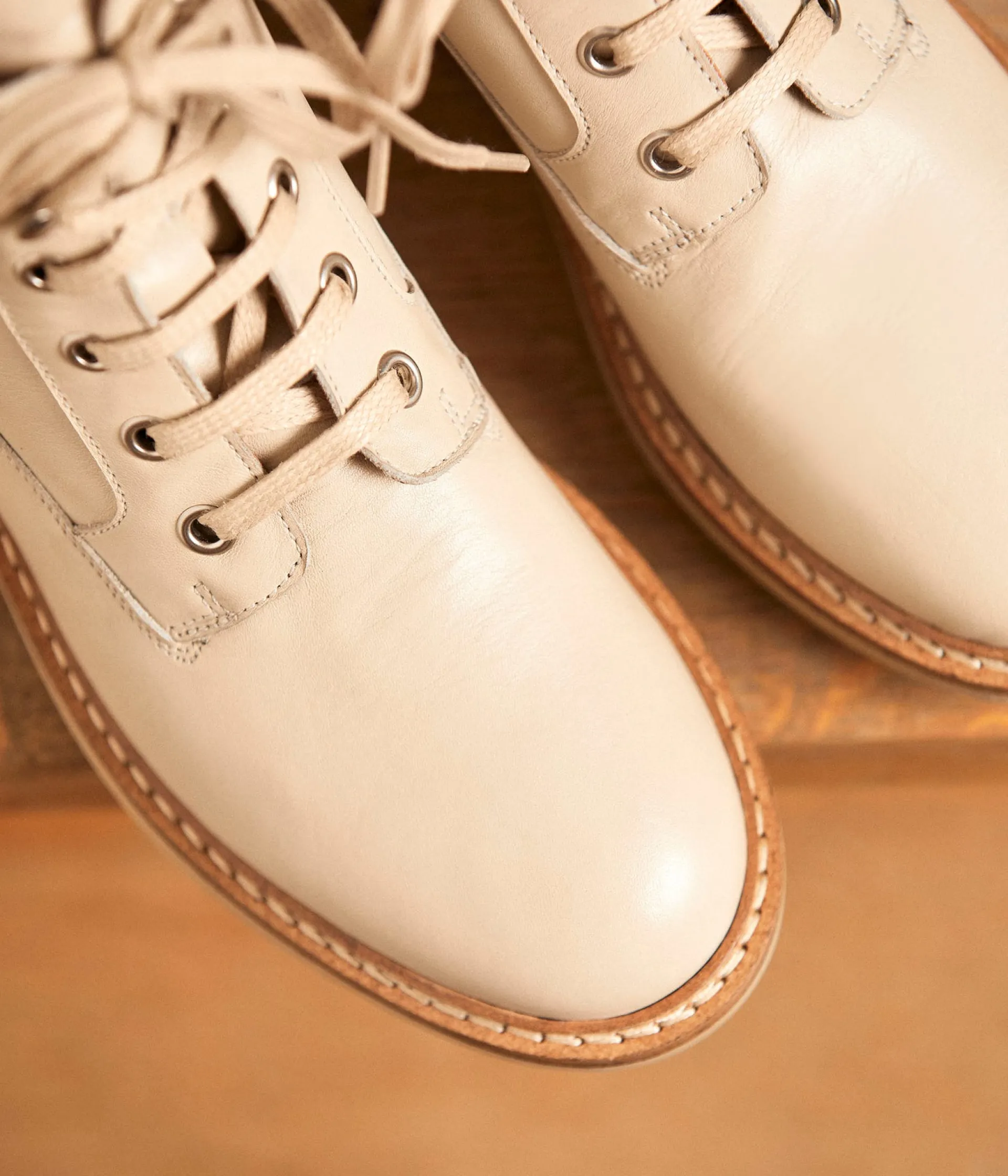 Femme Mellow Yellow Boots, Bottines-Bottines cuir écru Amethys