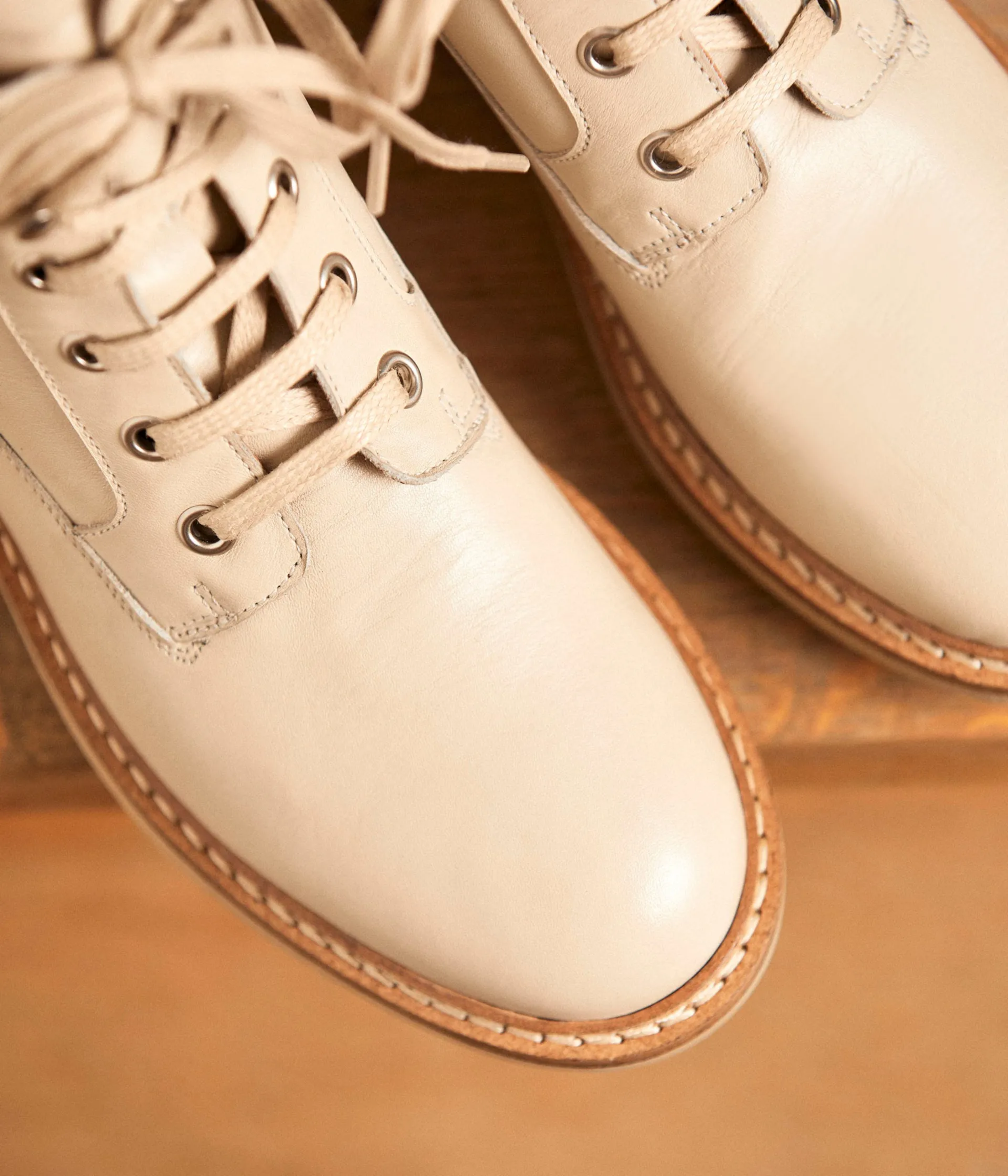 Femme Mellow Yellow Boots, Bottines-Bottines cuir écru Amethys