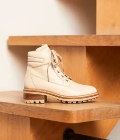 Femme Mellow Yellow Boots, Bottines-Bottines cuir écru Amethys