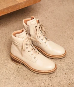 Femme Mellow Yellow Boots, Bottines-Bottines cuir écru Amethys