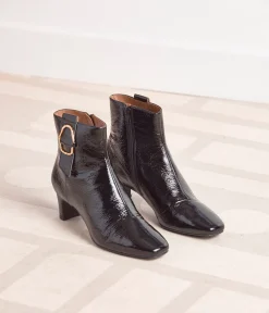 Femme Mellow Yellow Boots, Bottines-Bottines en cuir froissé Bonnie