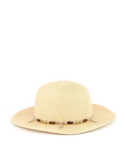 Mellow Yellow Chaussettes, Accessoires-Capeline écrue Sixtine