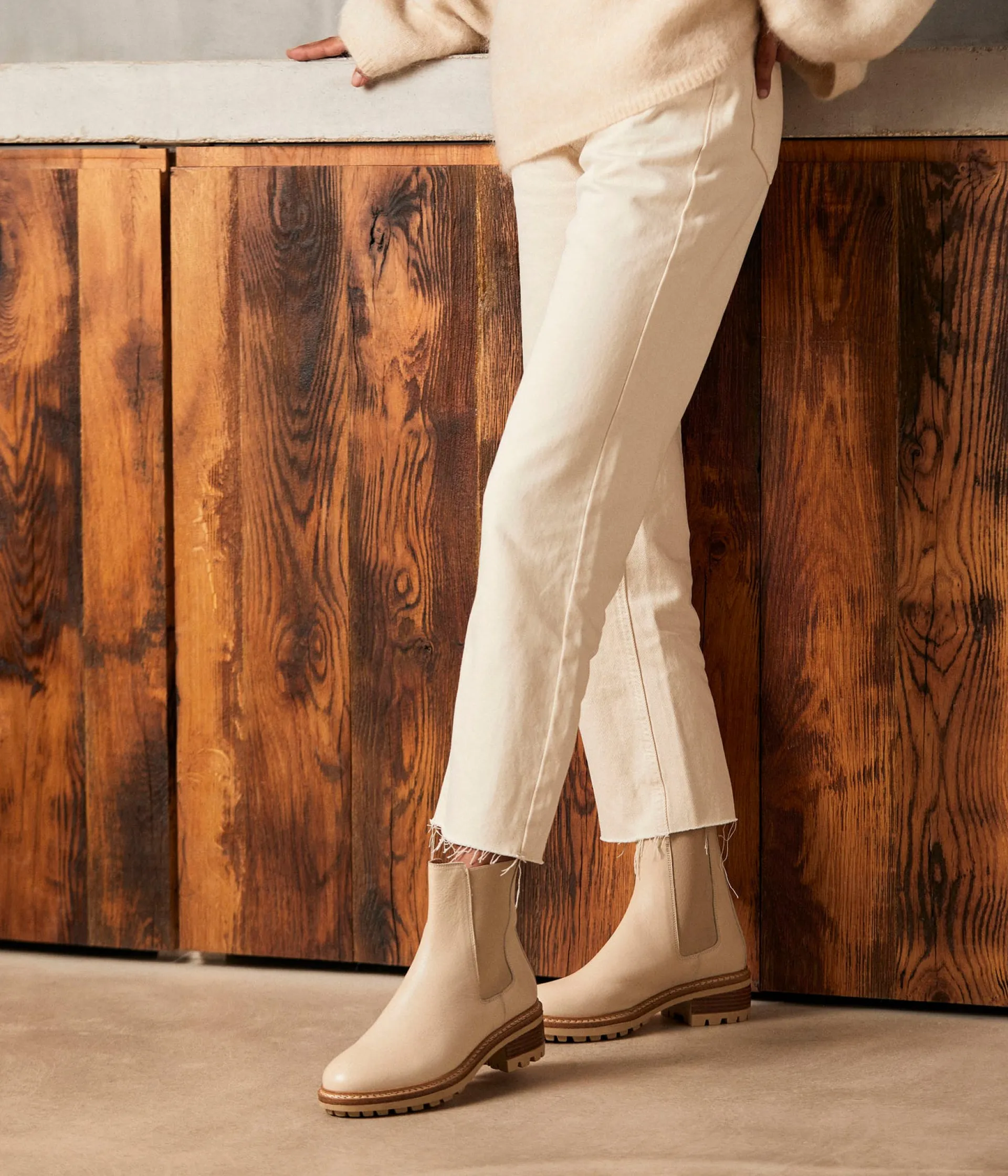 Femme Mellow Yellow Boots, Bottines-Chelsea boots écrues Calista