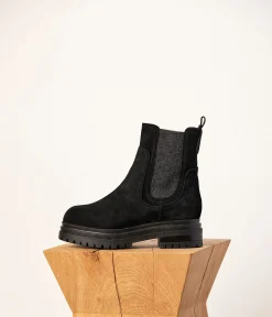 Femme Mellow Yellow Boots, Bottines-Chelsea boots noires Corane