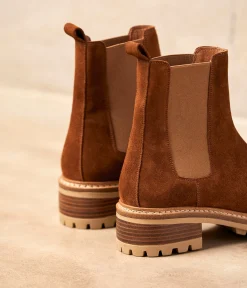 Femme Mellow Yellow Boots, Bottines-Chelsea boots tabac Calista