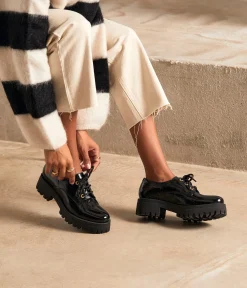 Femme Mellow Yellow Derbies, Mocassins-Derbies crantés vernis Anane