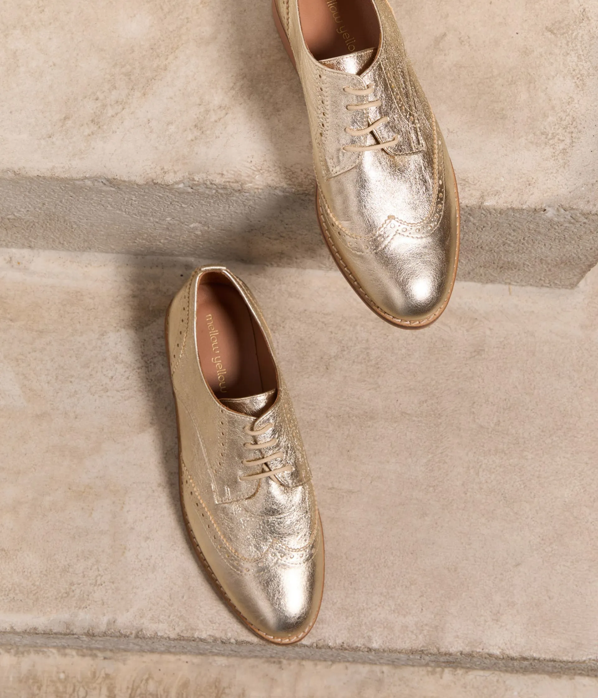 Femme Mellow Yellow Derbies, Mocassins-Derbies cuir dé Flence