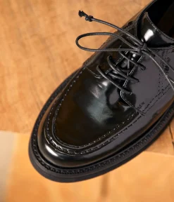 Femme Mellow Yellow Derbies, Mocassins-Derbies cuir noir Abelia