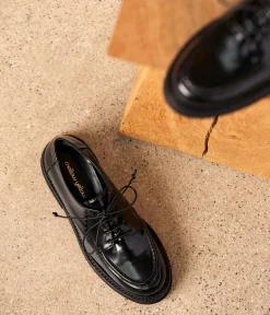 Femme Mellow Yellow Derbies, Mocassins-Derbies cuir noir Abelia