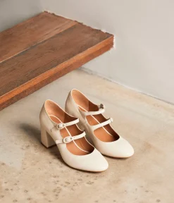 Femme Mellow Yellow Escarpins, Babies-Escarpins cuir écru Appolonie