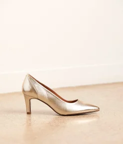 Femme Mellow Yellow Escarpins, Babies-Escarpins cuir doré Judia