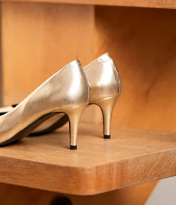 Femme Mellow Yellow Escarpins, Babies-Escarpins cuir métallisé Delphia