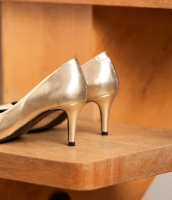 Femme Mellow Yellow Escarpins, Babies-Escarpins cuir métallisé Delphia