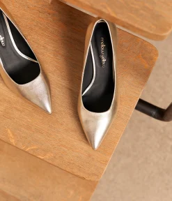 Femme Mellow Yellow Escarpins, Babies-Escarpins cuir métallisé Delphia