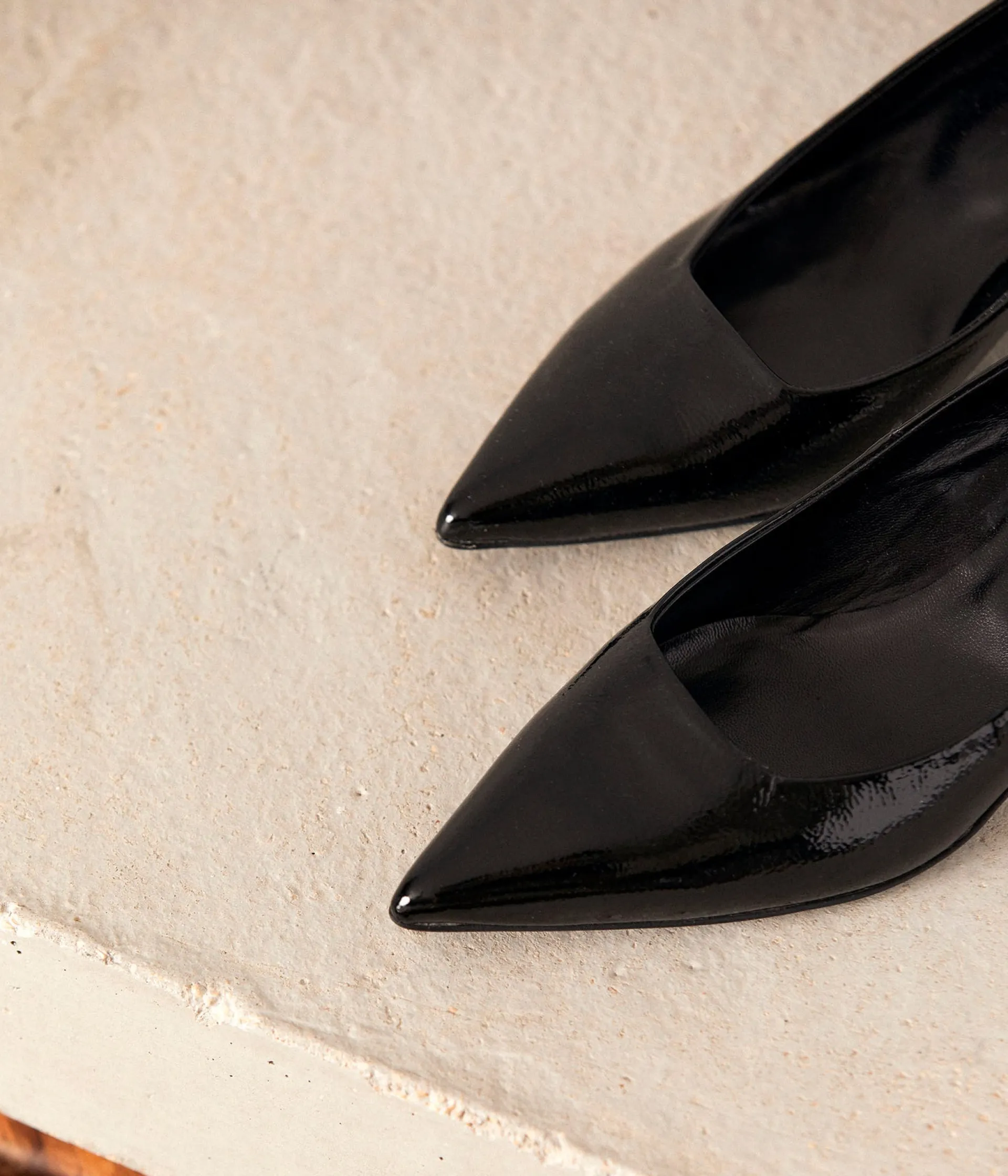 Femme Mellow Yellow Escarpins, Babies-Escarpins noirs vernis Cyriane