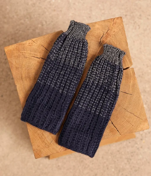 Mellow Yellow Chaussettes, Accessoires-Miltaines bleu foncé Bloomie