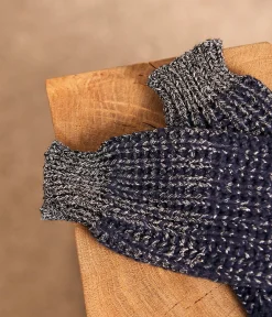 Mellow Yellow Chaussettes, Accessoires-Miltaines bleu foncé Bloomie