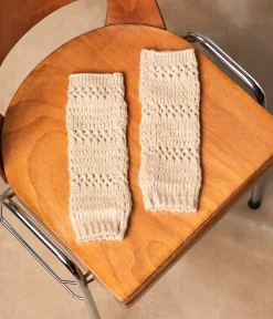 Mellow Yellow Chaussettes, Accessoires-Mitaines écrues Manou