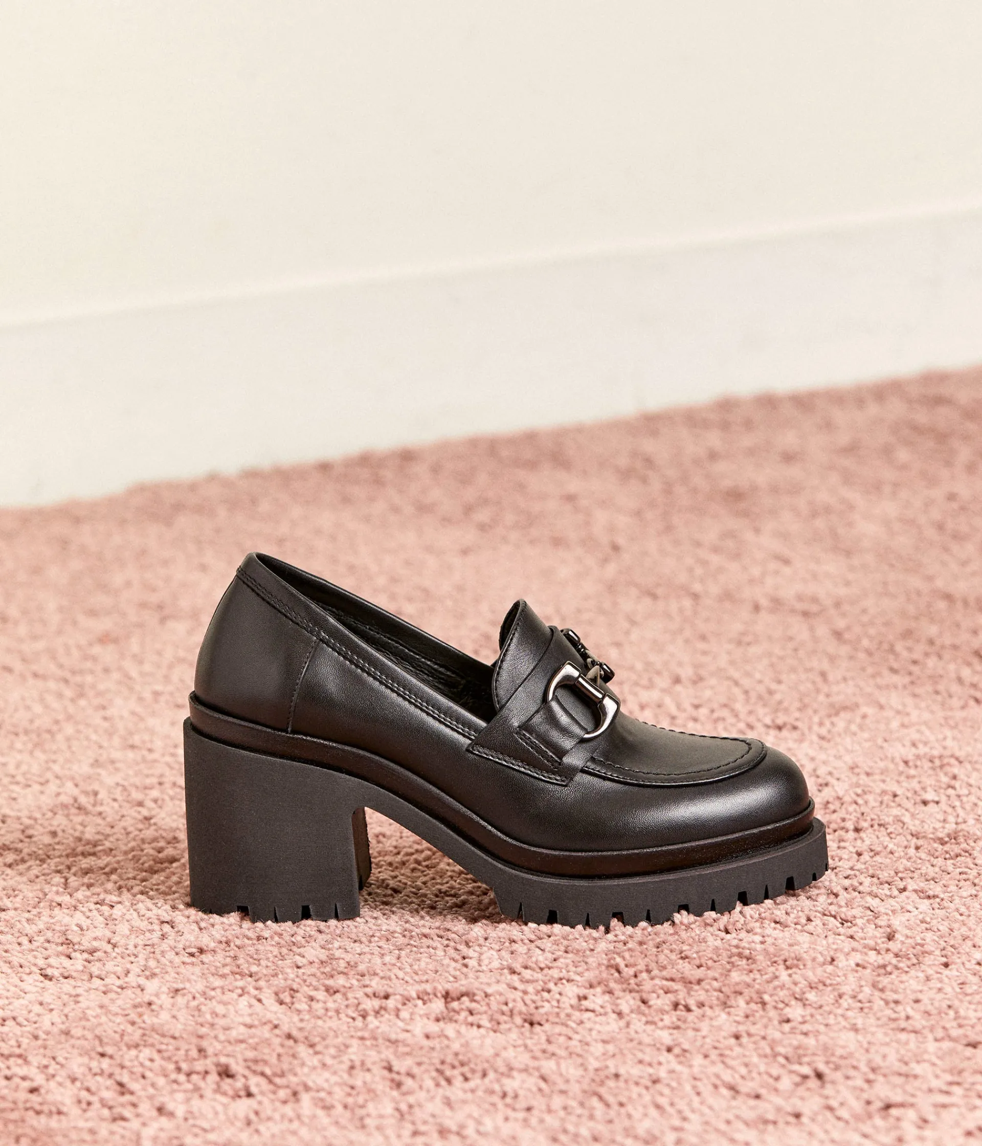 Femme Mellow Yellow Derbies, Mocassins-Mocassins crantés cuir Pernille