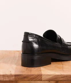 Femme Mellow Yellow Derbies, Mocassins-Mocassins croco Timon