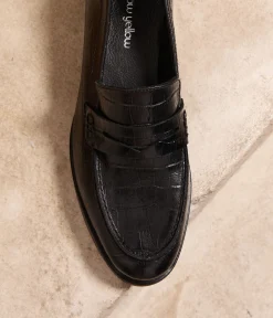 Femme Mellow Yellow Derbies, Mocassins-Mocassins croco Timon