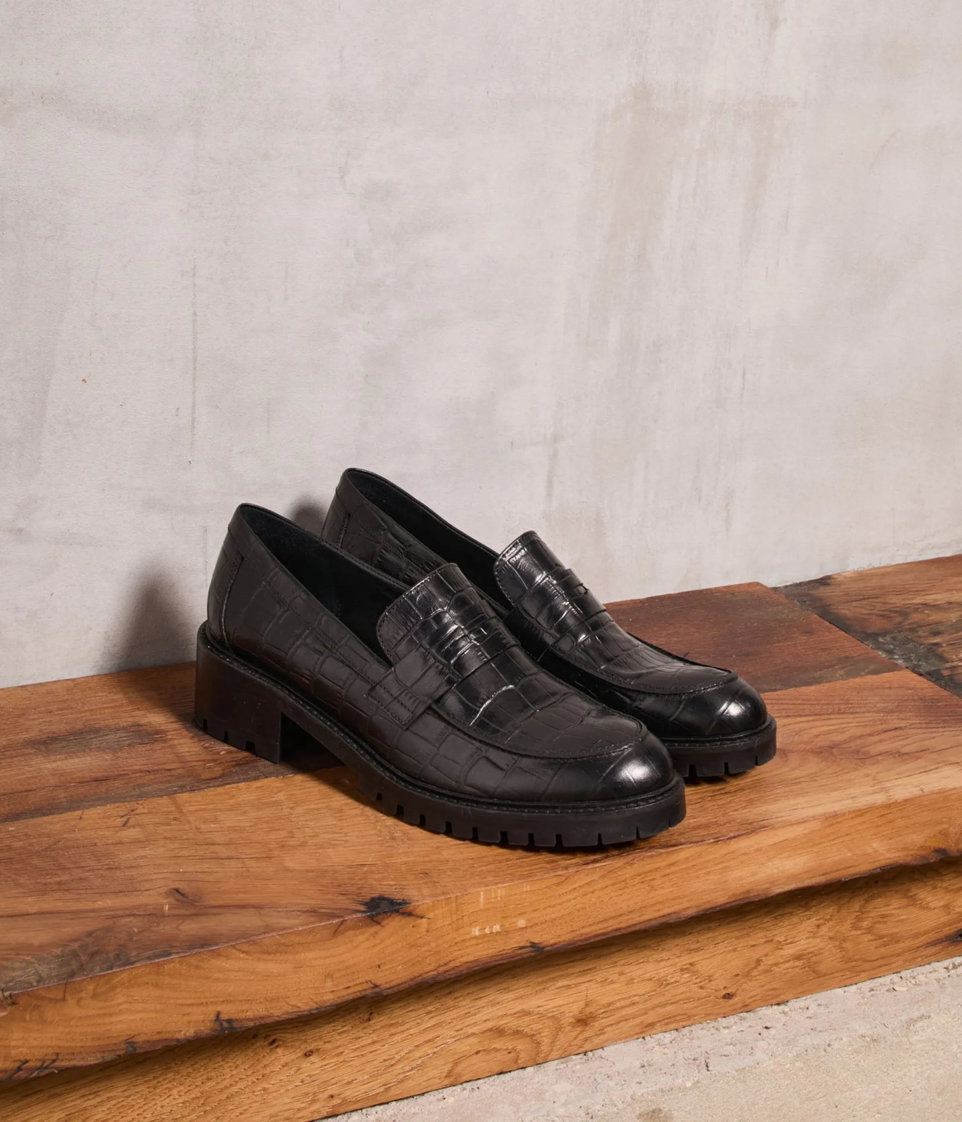 Femme Mellow Yellow Derbies, Mocassins-Mocassins croco s Aubree