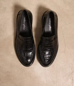 Femme Mellow Yellow Derbies, Mocassins-Mocassins croco s Aubree