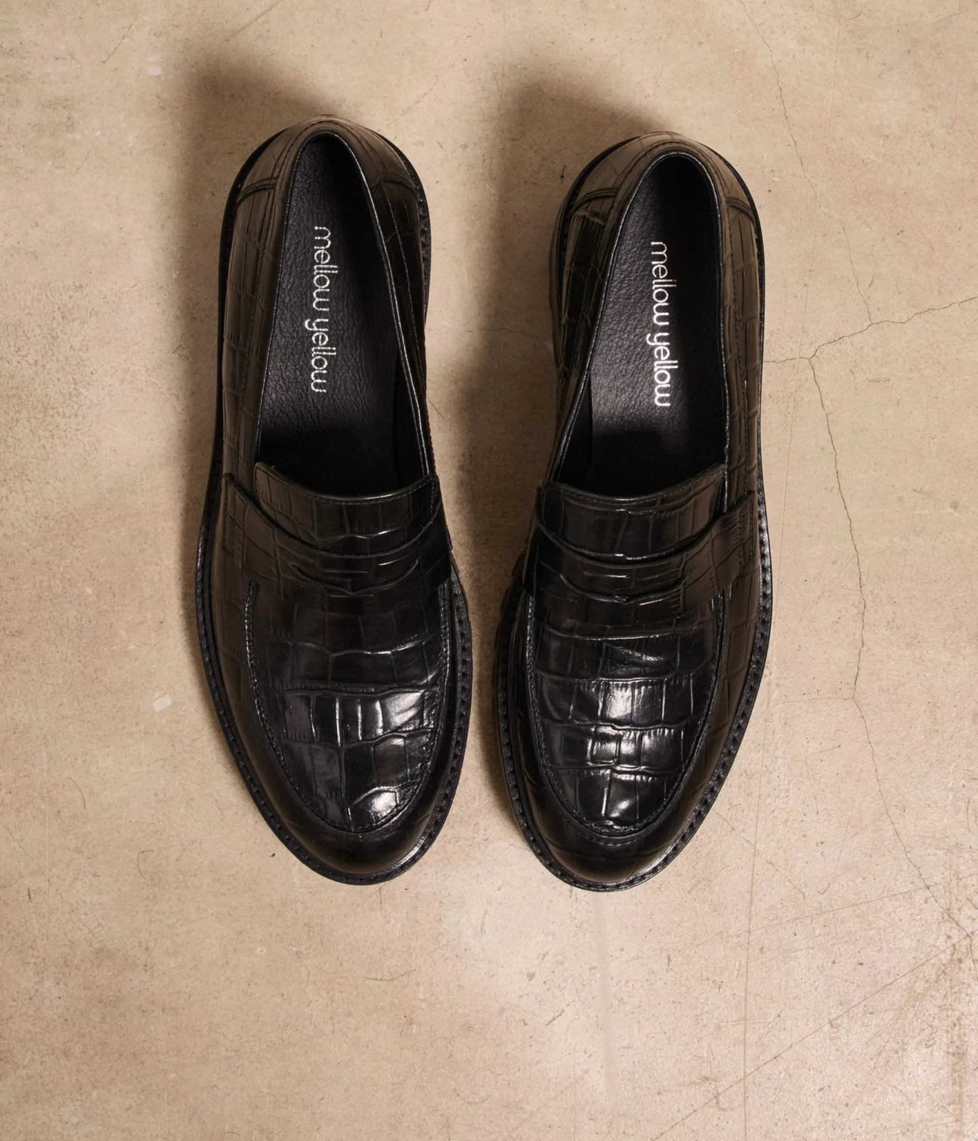 Femme Mellow Yellow Derbies, Mocassins-Mocassins croco s Aubree