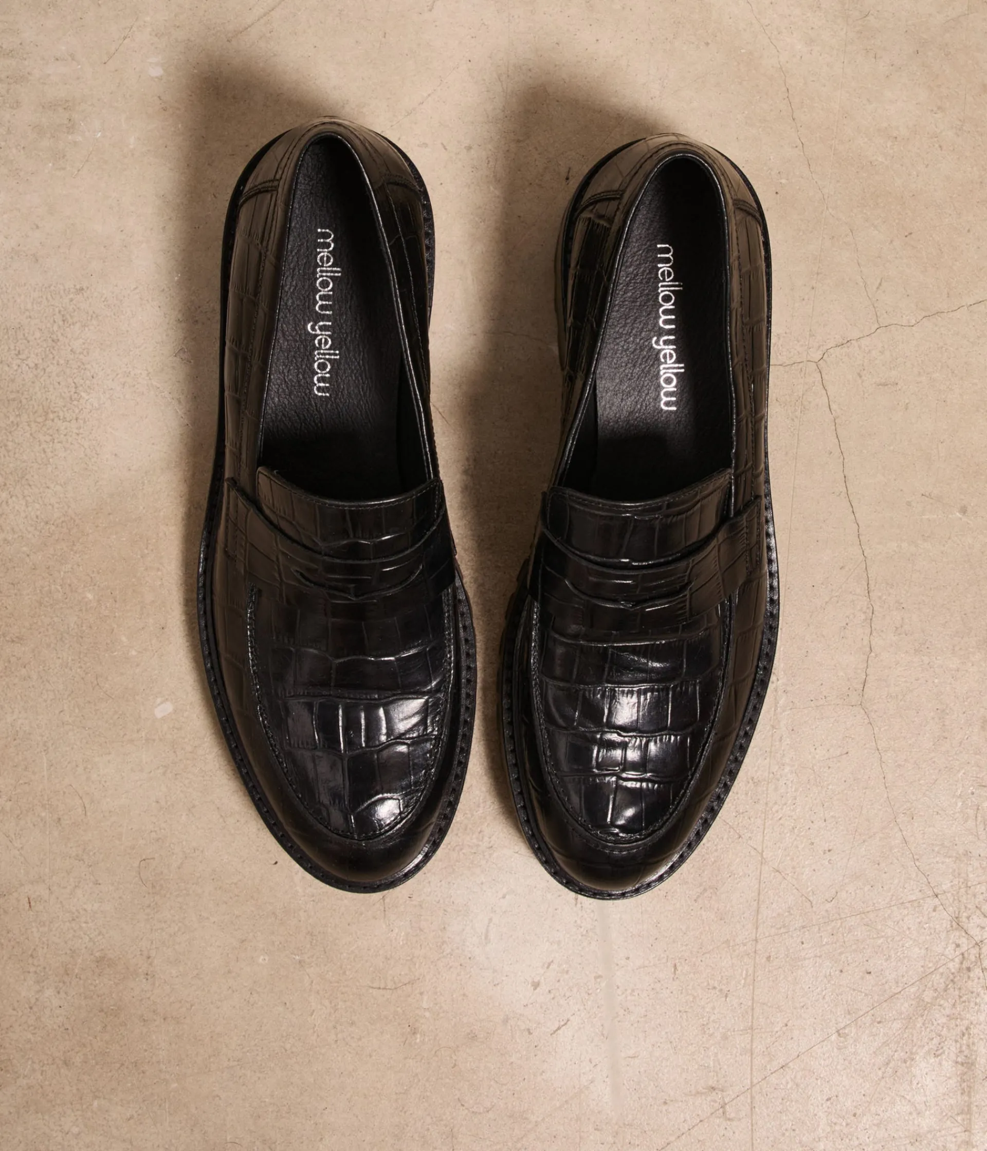 Femme Mellow Yellow Derbies, Mocassins-Mocassins croco s Aubree